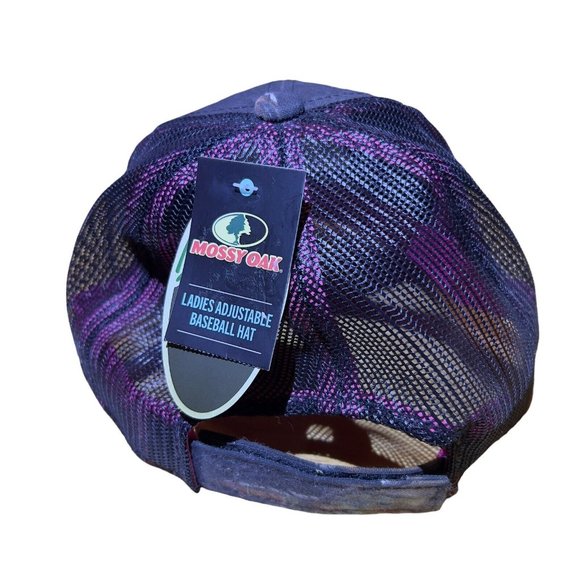 Mossy Oak Ladies Camo Pink Logo Adjustable Mesh Back Baseball Hat Cap -NWT‎ - Picture 6 of 6